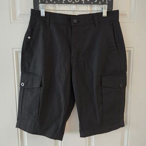 LRG Lifted Research Group Cargo Shorts Black Cotton Mens Size 30 NWOT Streetwear